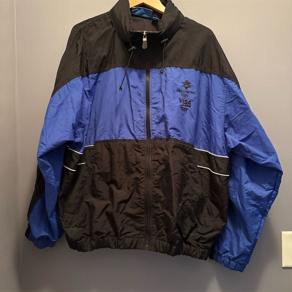 Trademark Sportswear Men's 2XL Windbreaker Jacket Salt Lake 2002 Olympics - Picture 1 of 11